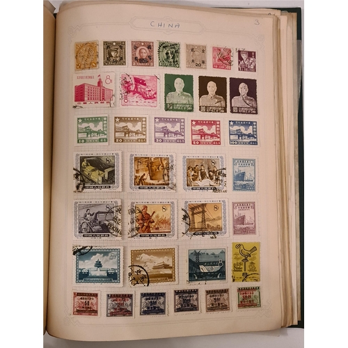 441 - Vintage Norfolk Stamp Album With Wold Stamps Including Canada and China and Many Commonwealth Countr... 