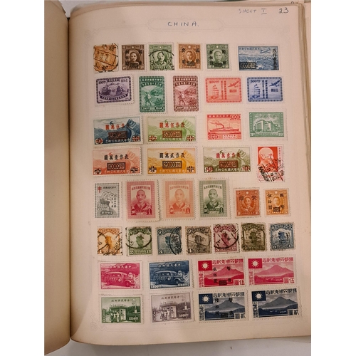 Vintage Norfolk Stamp Album With Wold Stamps Including Canada and China ...