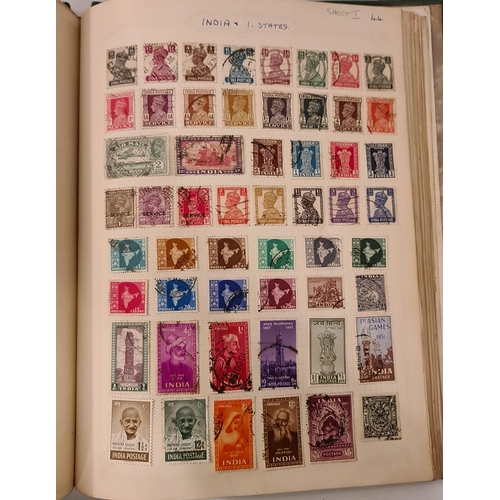 442 - Vintage Norfolk Stamp Album With World Stamps Including Great Britain. At Least 1000 Stamps. Shippin... 