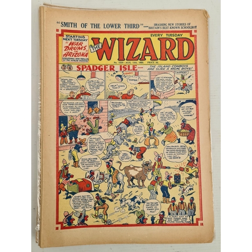 94 - 10 x 20th Century Comics or Boys Papers The Wizard Comics Dates 1937 x 8 and 1955 x 2. Shipping is a... 