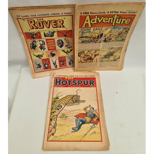 96 - 10 x 20th Century Comics or Boys Papers The Rover Comics Dates 1949 and 1952, The Hotspur 1950's and... 