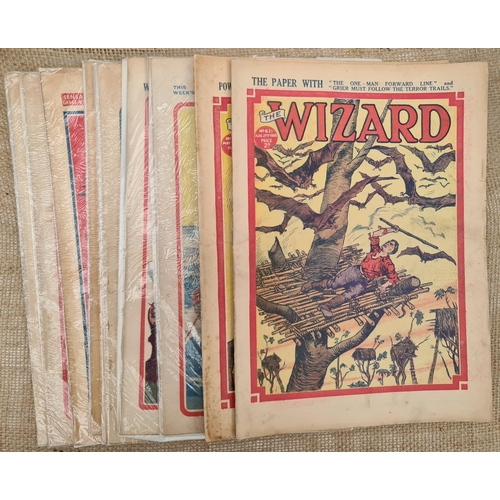 105 - 10 x 20th Century Comics or Boys Papers Includes 8 x The Rover 1930's Editions and 2 x Wizard 1938 E... 