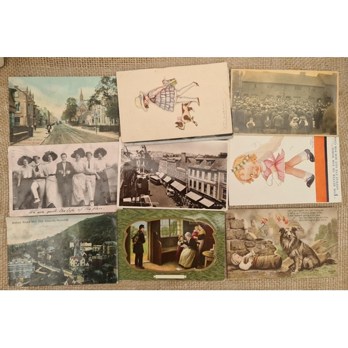 110 - Collectable Postcards 15 x Assorted Postcards Very Early 20th Century. Includes Real Photographs, To... 