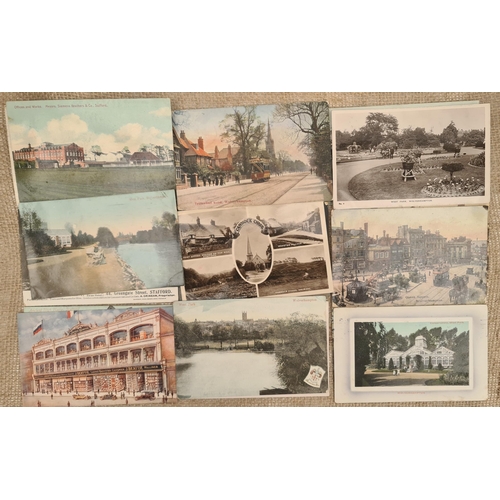 112 - Collectable Postcards 20 x Assorted Postcards Early 20th Century. Includes, Topographical of Staffor... 