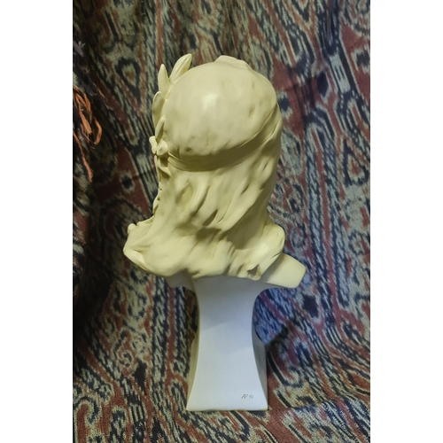 145 - Vintage Art Forum Bust Sculpture of Female Titled Isabelle Bust. Resin composition. Measures 38cm ta... 