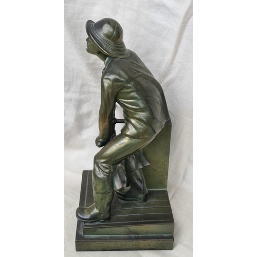 2 - After Model By Leonard Craske (American 1882 - 1950), A Bronze Figures Of Ship Captains, Manufacture... 