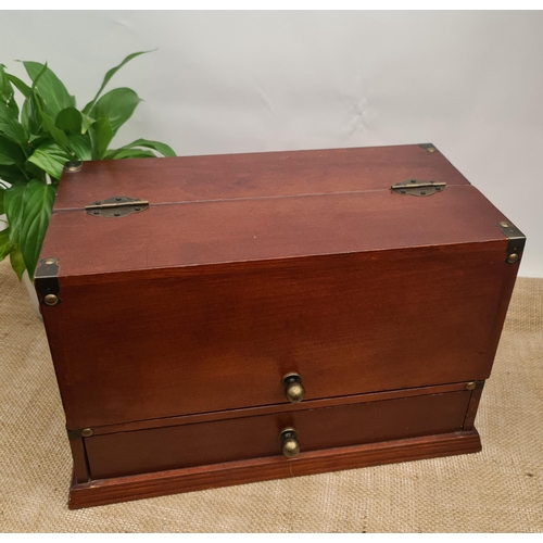 226 - Antiques Victorian Travelling Stationery Box. Opens up to reveal drawers pigeon holes and stationery... 