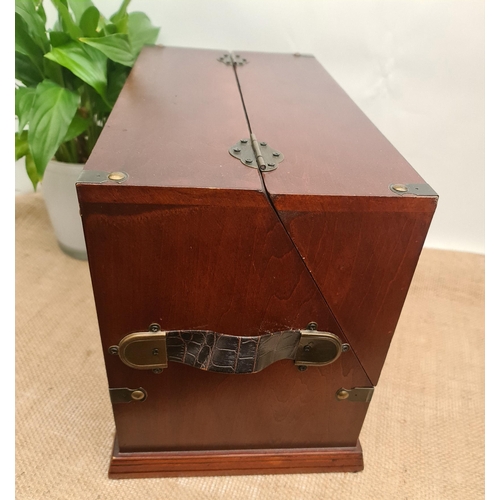 226 - Antiques Victorian Travelling Stationery Box. Opens up to reveal drawers pigeon holes and stationery... 