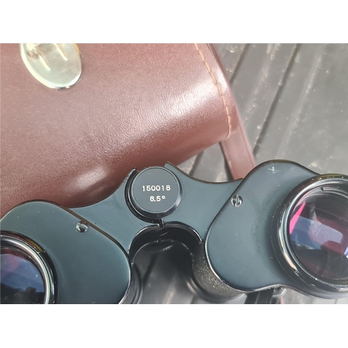 25 - Vintage Carl Zeiss Jena Jenoptem 8 x 30w Binoculars in Case Plus a Pair of Tu View 7 x 50 Binoculars... 