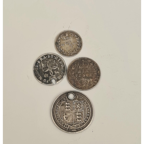 290 - Collectable British Silver Coins. Includes Charles II Four Pence 1679 Coin, Queen Victoria Silver 3d... 