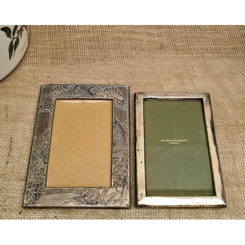 311 - Sterling Silver Photograph Frame Glazed and Hallmarked Birmingham. Makers Mark Rubbed and Date Lette... 