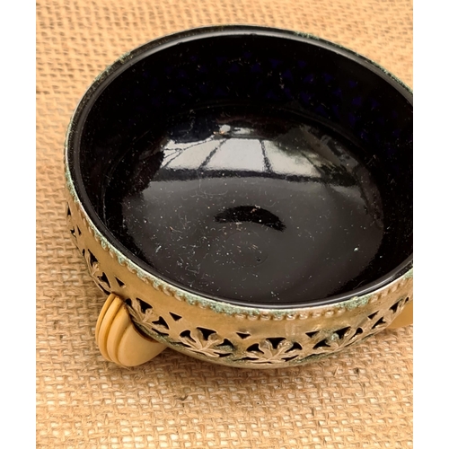 315 - Parcel of Silver Plated Ware. Includes Art Deco Bowl A pot and Assorted Spoons. The Art Deco bowl me... 