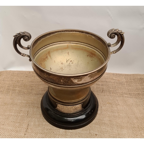 316 - Silver Plated Presentation Cup Dated 1942. Presented To W. H Trace esq by Local Preachers of the Bir... 