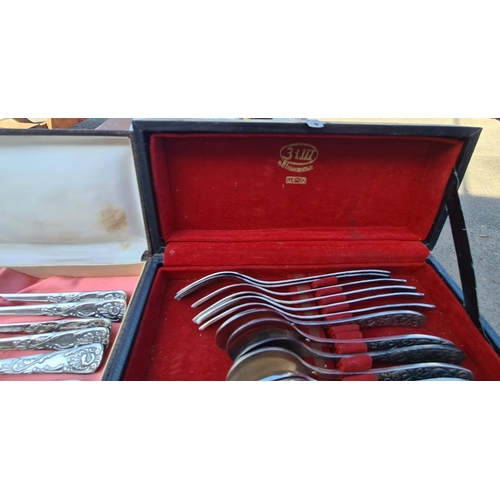 323 - Parcel of Polish or Russian Silver Plated Boxed Flatware. Four boxes in total. Shipping is available... 