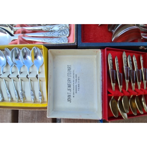 323 - Parcel of Polish or Russian Silver Plated Boxed Flatware. Four boxes in total. Shipping is available... 