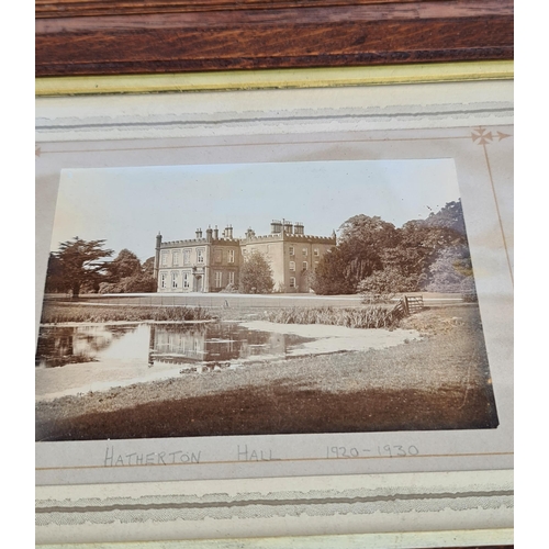 359 - Antique Prints Two Oak Framed and Glazed Prints and One Photograph. One of Old Hall Himley in 1735 O... 