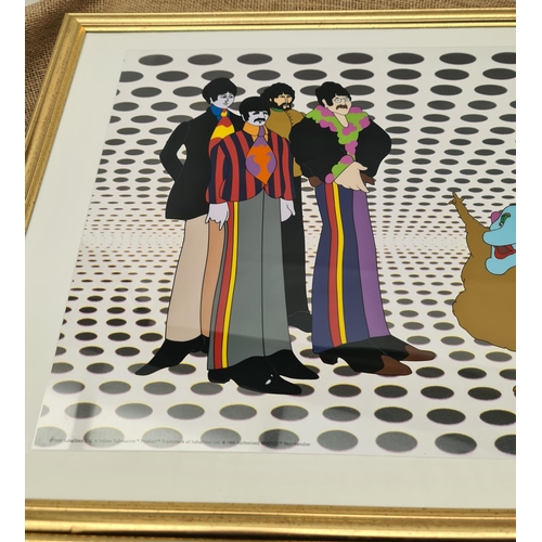 367 - Beatles Yellow Submarine Print.  Released by Subafilm Ltd in 1999 Showing The Cartoon Characters of ... 