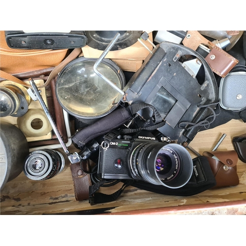 41 - Antique Suitcase Full of kodak and Other Photographic equipment. Shipping is available. Please ask f... 