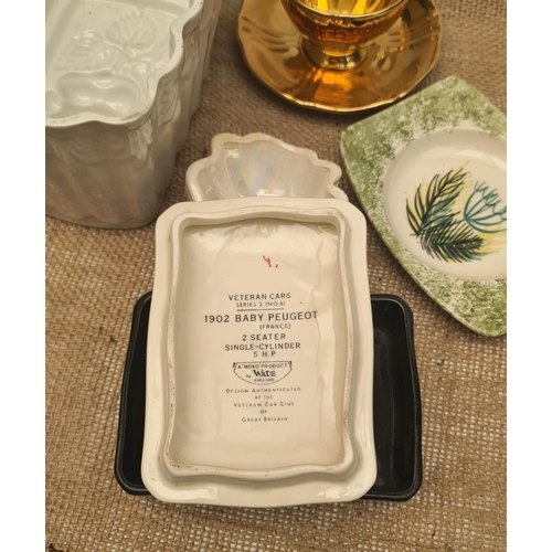 465 - Vintage Ceramics Includes Wade Veteran Cars Series 2 Trinket Box, An Early 20th Century Jelly Mold, ... 