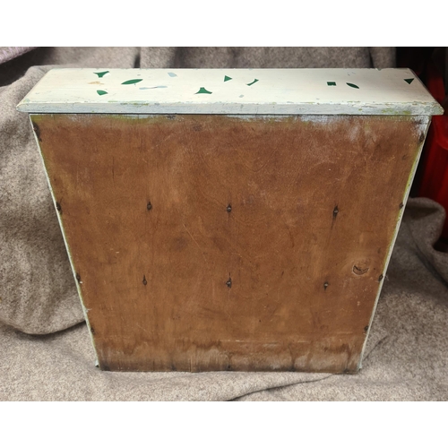 494 - Vintage Scratch Built Chippy Paint Toy Dresser. Measures 40cm tall by 33cm wide and 14cm deep. Shipp... 