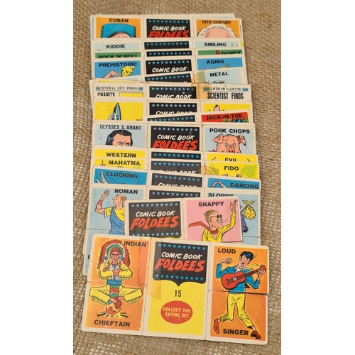 86 - Vintage Comic Book Foldees Collectors Cards 20 Plus Cards in Total. Shipping is available. Please as... 