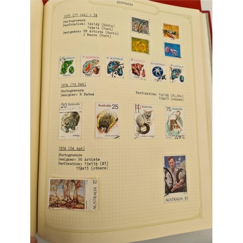 90 - 2 Stamp Albums Australia 1913 to 1981 Over 600 Stamps Presented on Individual Annotated Sheets. Ship... 