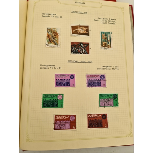 90 - 2 Stamp Albums Australia 1913 to 1981 Over 600 Stamps Presented on Individual Annotated Sheets. Ship... 