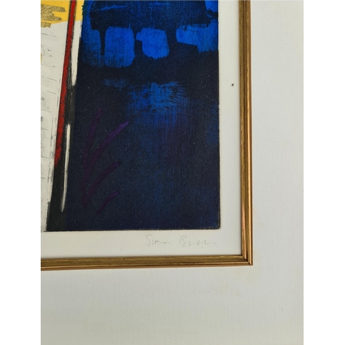 490 - Vintage Framed and Glazed Limited Edition Print By Simon Bull Titled Blue. Number 84/90 Signed Lower... 