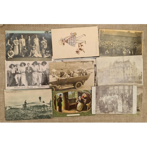 122 - Collectable Postcards 15 x Assorted Postcards Very Early 20th Century. Includes Real Photographs, To... 
