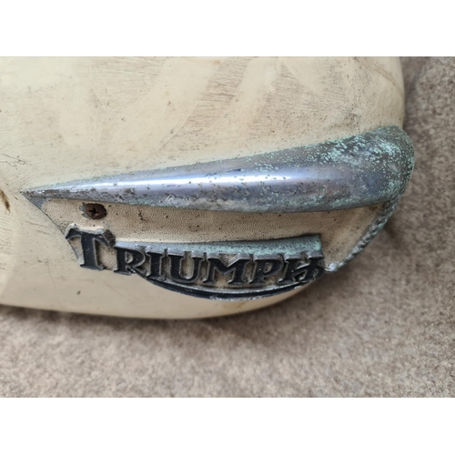 169 - Vintage Triumph Motor Cycle Fuel Tank Ideal For Man Cave Upcycling. Measures 52cm long. Shipping is ... 