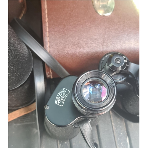 176 - Vintage Carl Zeiss Jena Jenoptem 8 x 30w Binoculars in Case Plus a Pair of Tu View 7 x 50 Binoculars... 