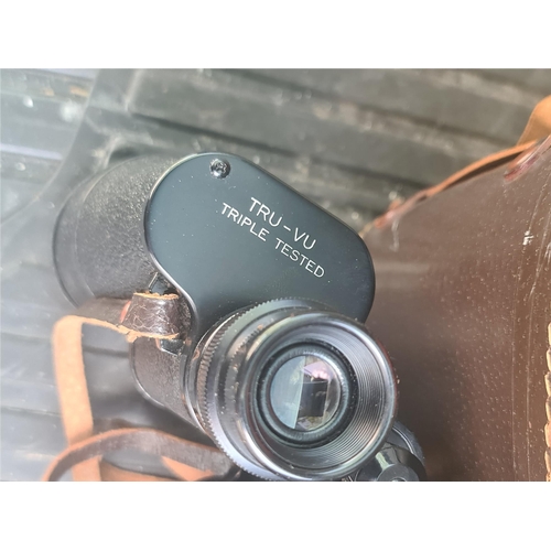 176 - Vintage Carl Zeiss Jena Jenoptem 8 x 30w Binoculars in Case Plus a Pair of Tu View 7 x 50 Binoculars... 