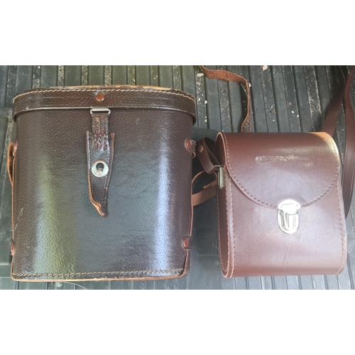 176 - Vintage Carl Zeiss Jena Jenoptem 8 x 30w Binoculars in Case Plus a Pair of Tu View 7 x 50 Binoculars... 