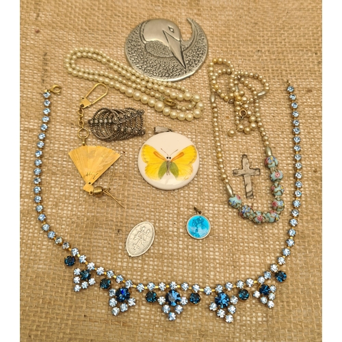 82 - Vintage Parcel of Costume Jewellery Pendants Faux Pearl Necklace and Another Necklace. Shipping is a... 