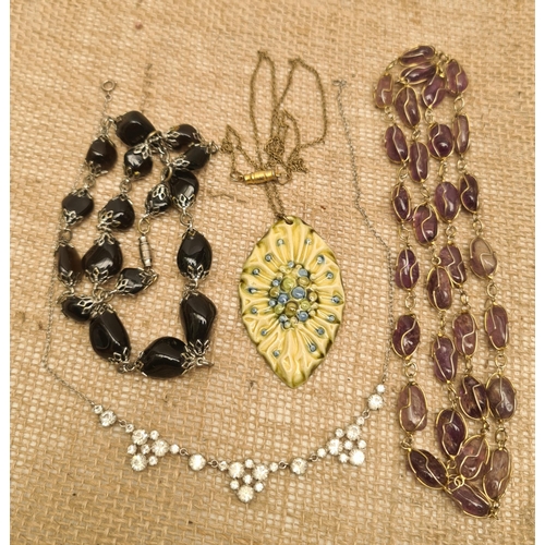 84 - Vintage Costume Jewellery Includes Rock Crystal and Glass. Shipping is available. Please ask for a q... 
