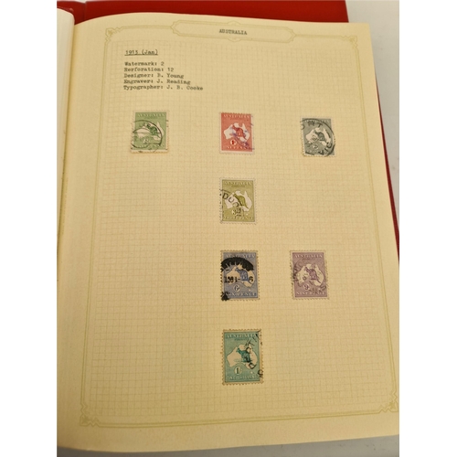 90 - 2 Stamp Albums Australia 1913 to 1981 Over 600 Stamps Presented on Individual Annotated Sheets. Ship... 