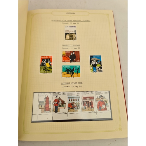 90 - 2 Stamp Albums Australia 1913 to 1981 Over 600 Stamps Presented on Individual Annotated Sheets. Ship... 