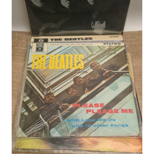 151 - Parcel of Six Collectable Beatles LP Records 1960's and 70's. Includes With The Beatles, German rele... 