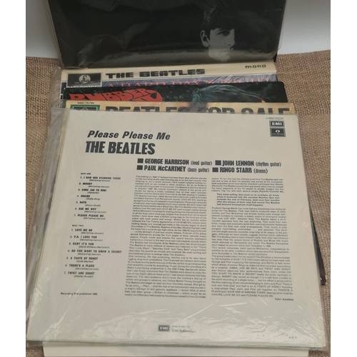 151 - Parcel of Six Collectable Beatles LP Records 1960's and 70's. Includes With The Beatles, German rele... 