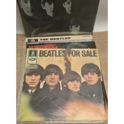 151 - Parcel of Six Collectable Beatles LP Records 1960's and 70's. Includes With The Beatles, German rele... 