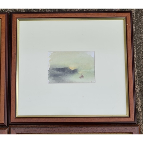 254 - Antique Art Framed and Glazed Watercolour Coastal Scene. Signed Lower Left. Measures 31cm by 38cm. S... 