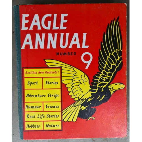 88 - Four Vintage Eagle Comic Annuals 1950's and 1960's. Includes no. 4, 8 and 9 plus 1962.  Shipping is ... 