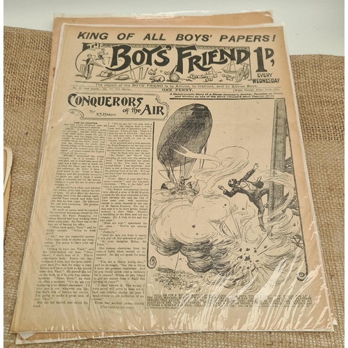 104 - 10 x Late Victorian and Early 20th Century Comics or Boys Papers. Includes Comicolour 1947, The Capt... 