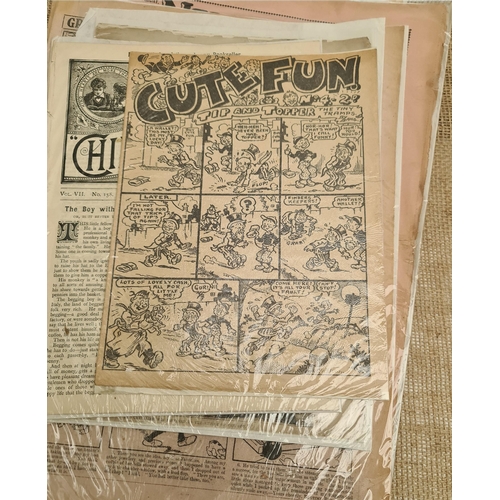 104 - 10 x Late Victorian and Early 20th Century Comics or Boys Papers. Includes Comicolour 1947, The Capt... 