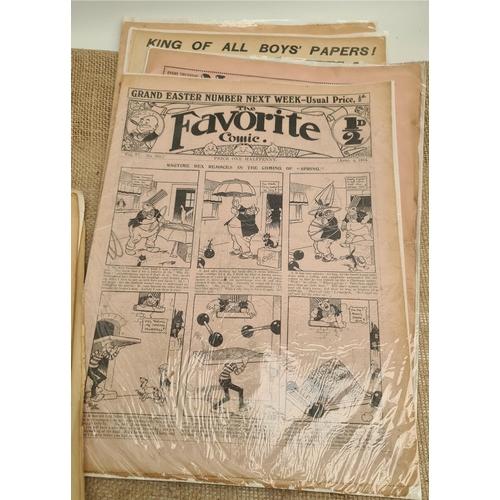 104 - 10 x Late Victorian and Early 20th Century Comics or Boys Papers. Includes Comicolour 1947, The Capt... 