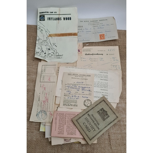 141 - Parcel of Assorted Paperwork, Birthday Card Tags etc Relating to Scouts, Birthdays and WWII. Shippin... 