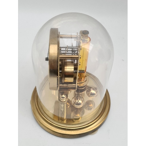 201 - Vintage Haller Torsion Clock Under Glass Dome Plus Vintage Metamec Mantel Clock and One Other. The H... 