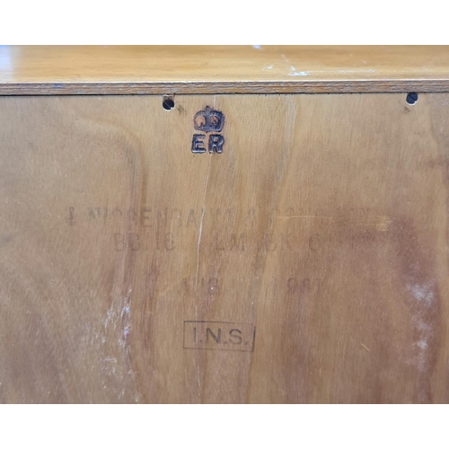 223 - Vintage Nissenbaum & Sons Mid Century Bookcase or Glazed Wooden  Cabinet. Inscriptions on The Rear S... 