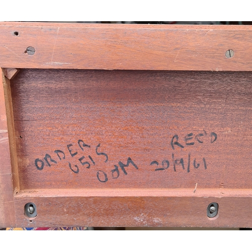 223 - Vintage Nissenbaum & Sons Mid Century Bookcase or Glazed Wooden  Cabinet. Inscriptions on The Rear S... 