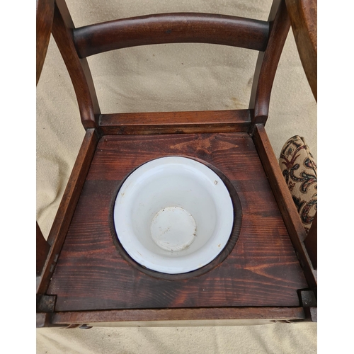 224 - Victorian Mahogany Commode. Later Repairs to Seat and Pot Holding Area. Measures 108cm tall 55cm wid... 